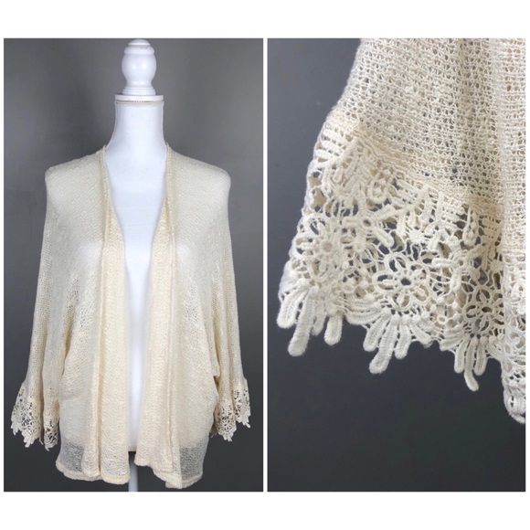 Coco + Jameson Sweaters - Coco+Jameson Oversized Boho Crochet Lace Cardigan
